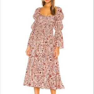 Amur silk mid length dress